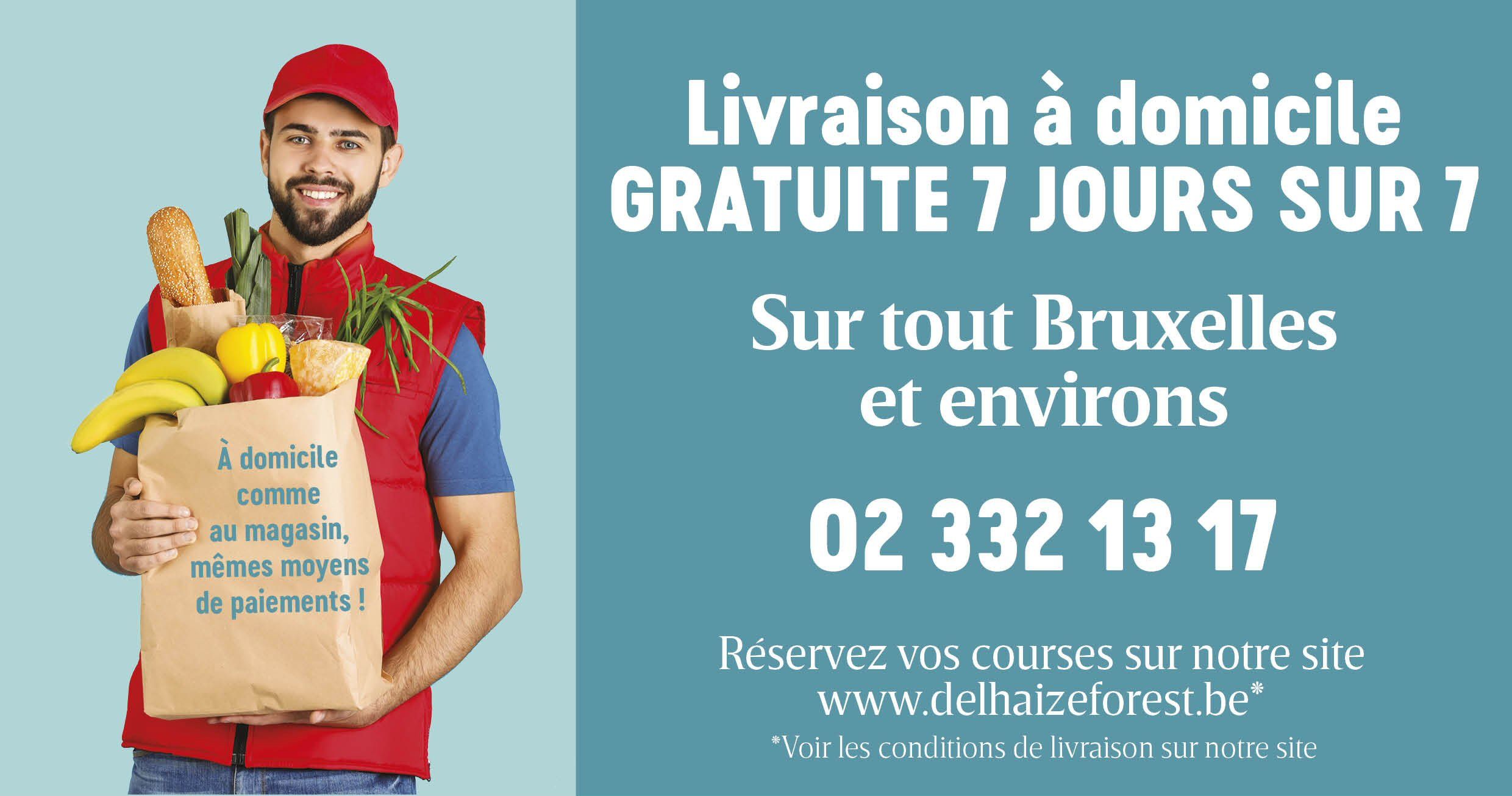 AD Delhaize Forest livraison de vos courses à domicile